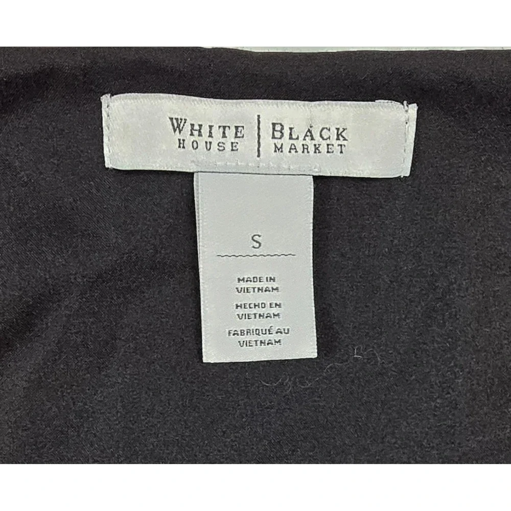 White House Black Market Black Sleveless V-Neck Top Women's Size Small - Picture 4 of 5
